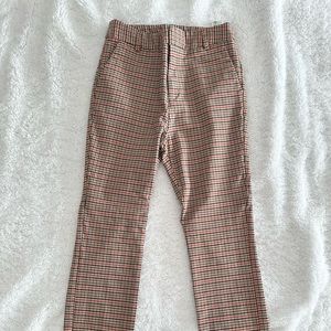 Plaid Straight Pants
